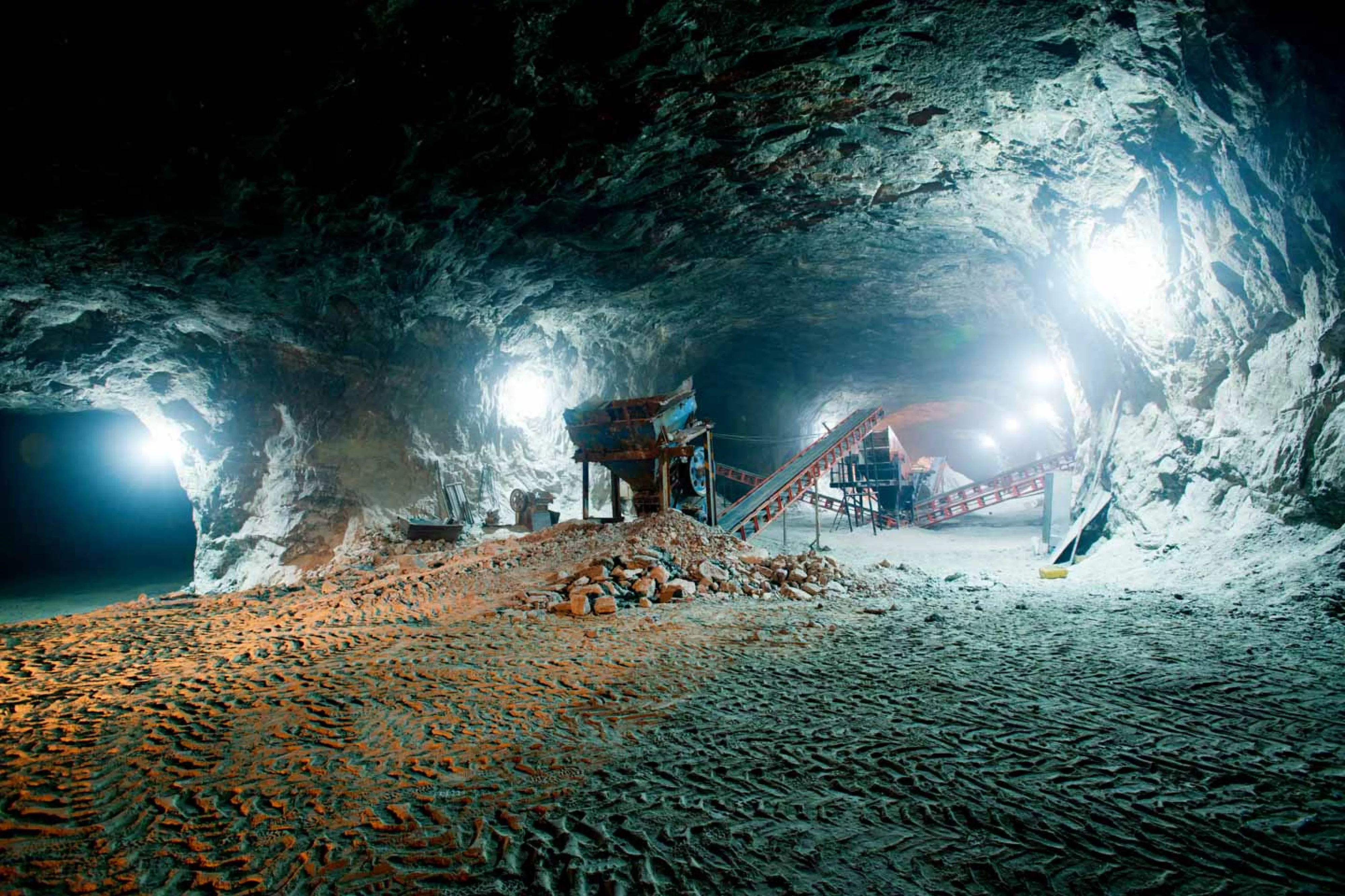 Mine work being done underground