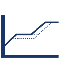 Blue graph icon