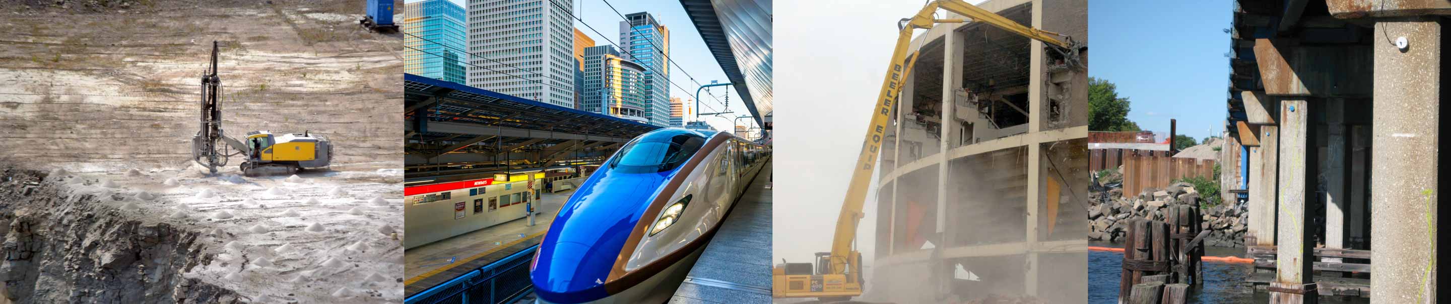 Collage of construction and civil projects