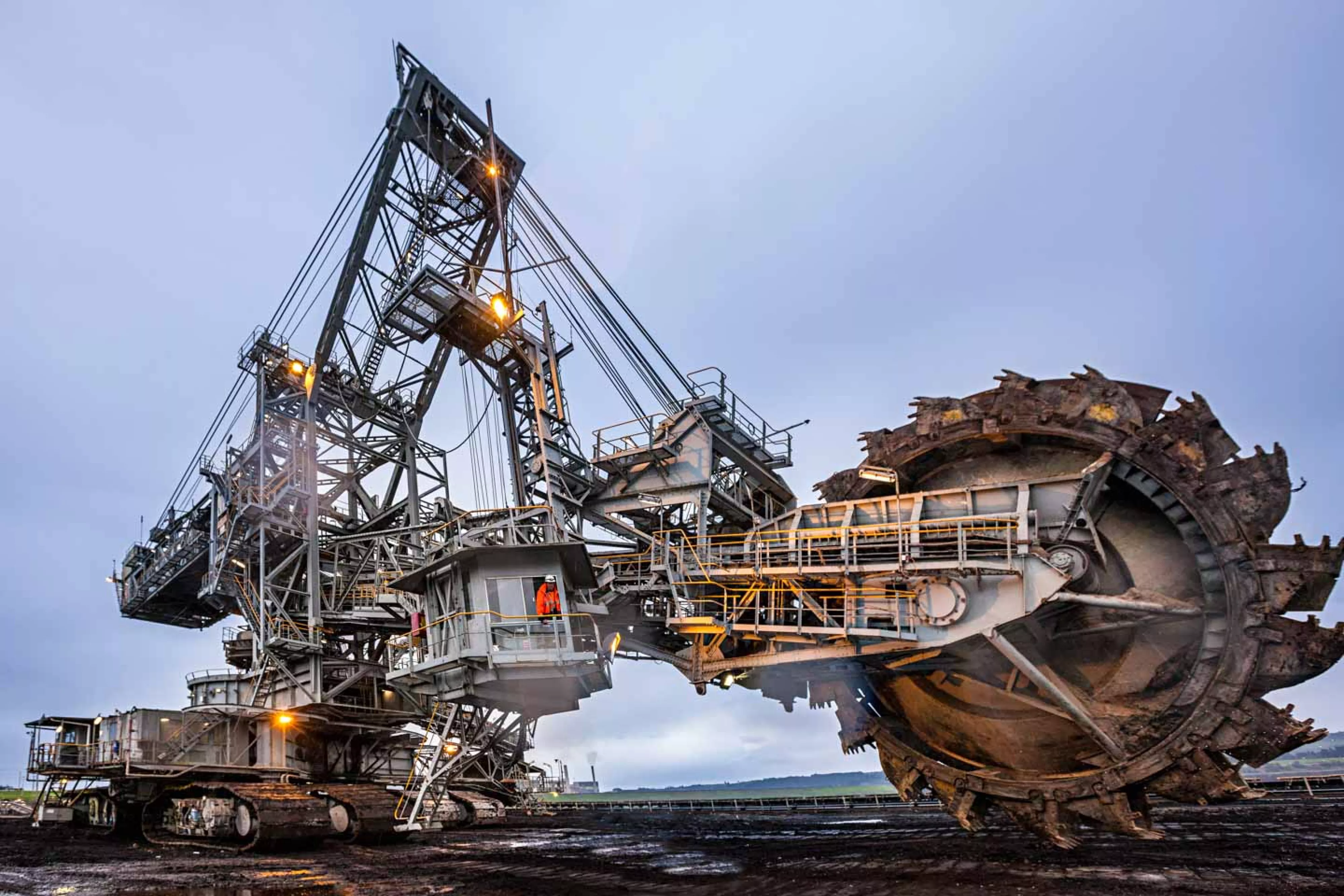 Bucket wheel excavator at an open cut coal mine