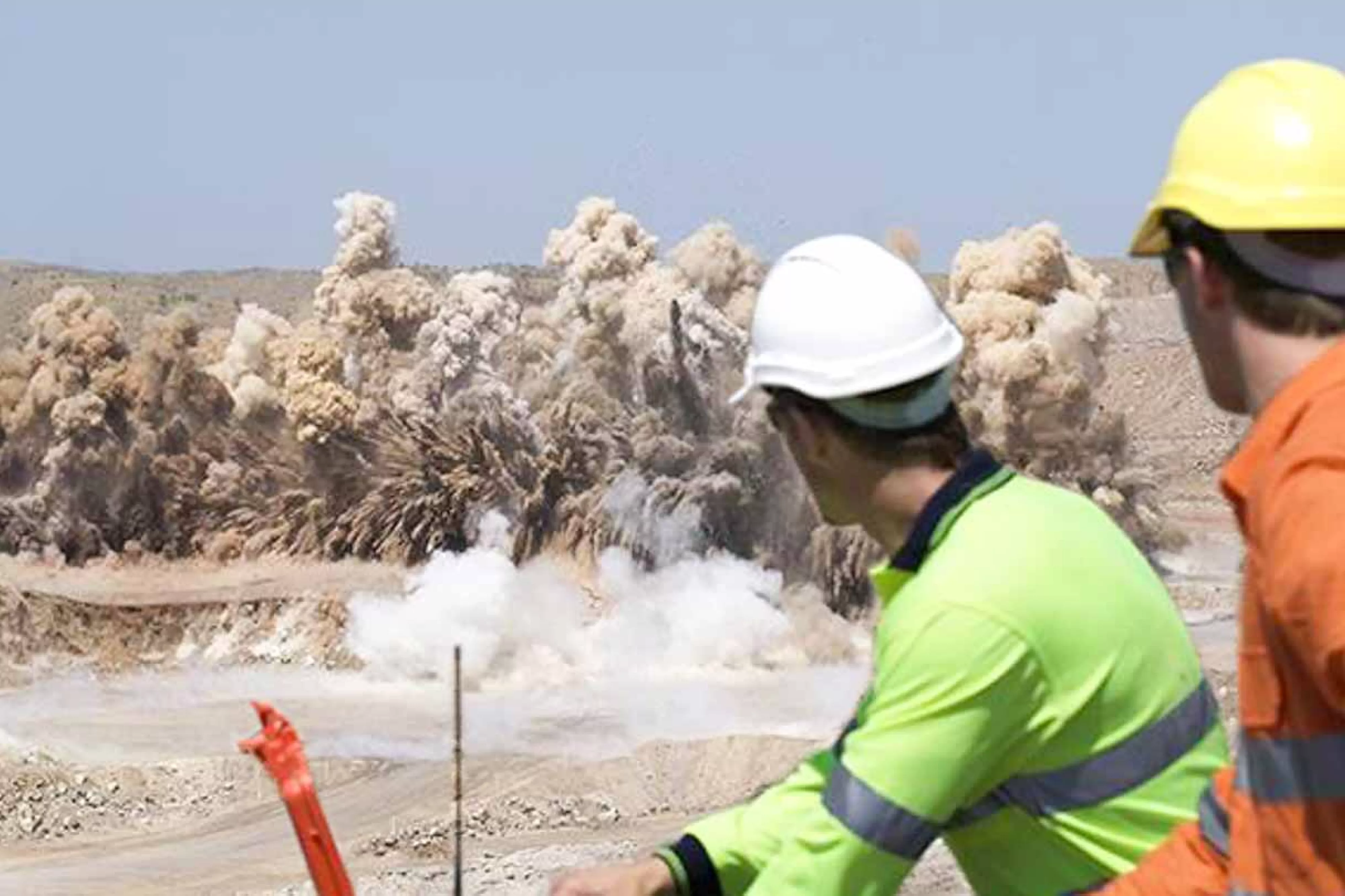 Construction workers detonate explosion
