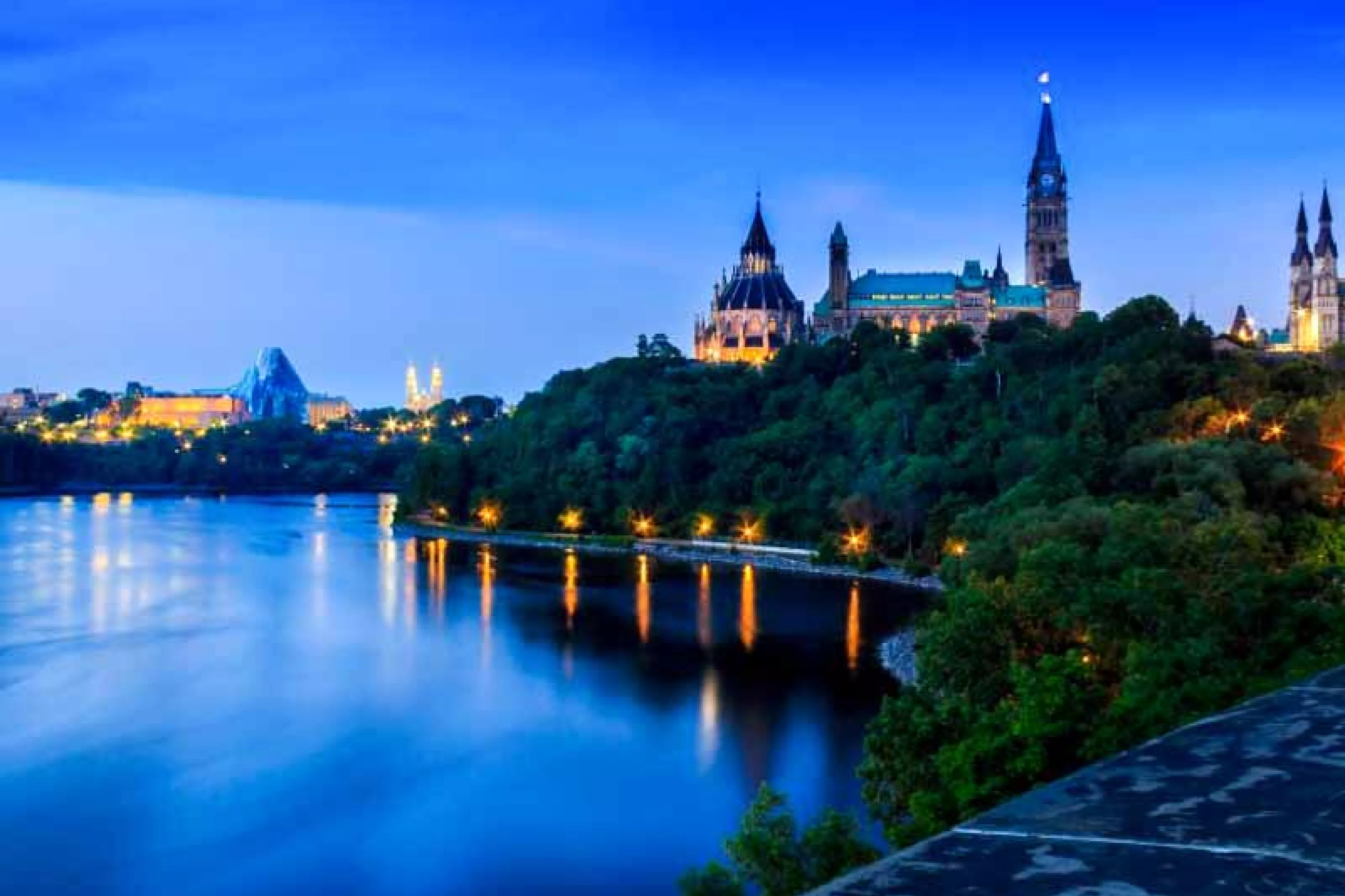 Ottawa river in evening