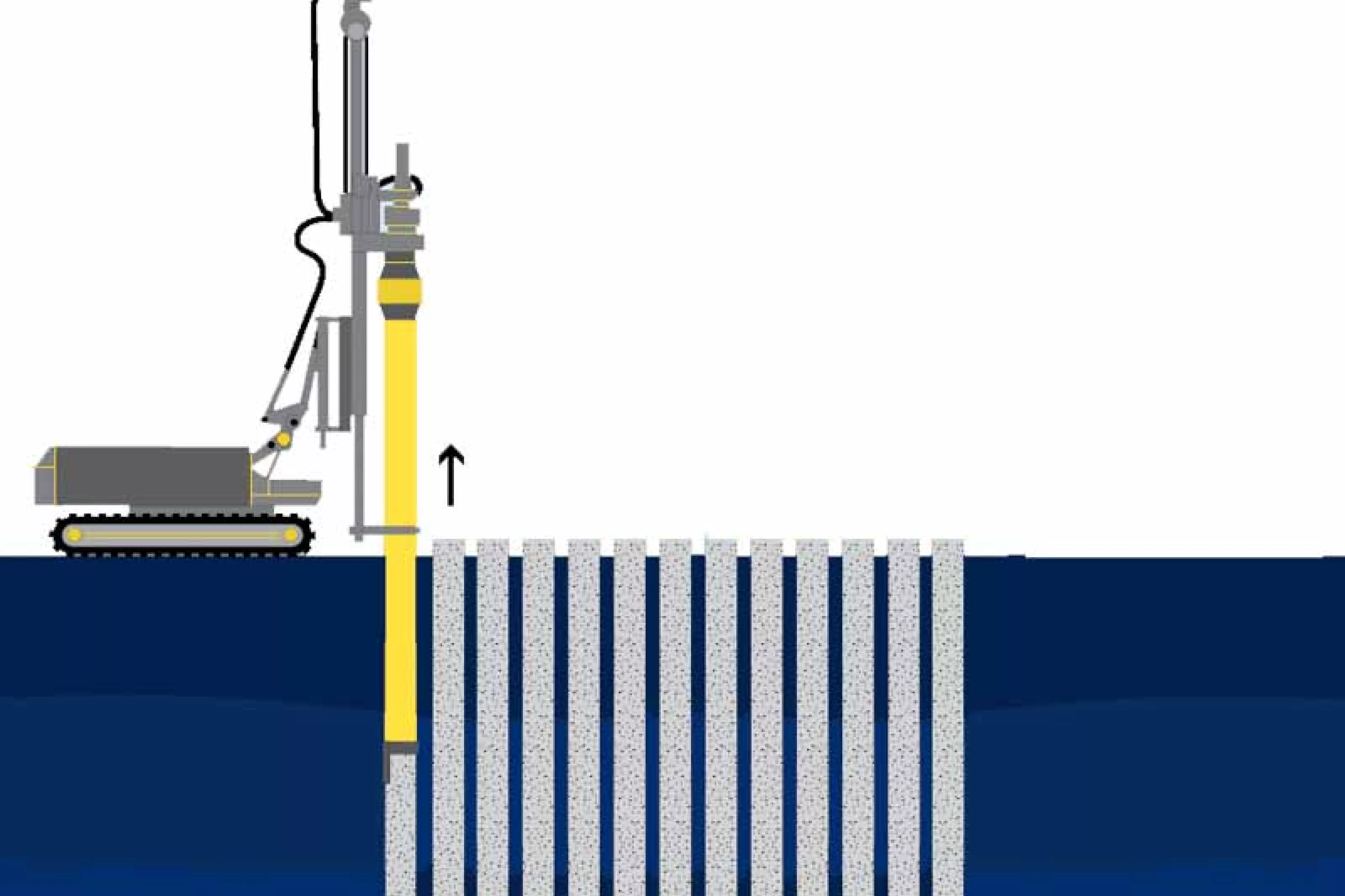 Secant piling graphic