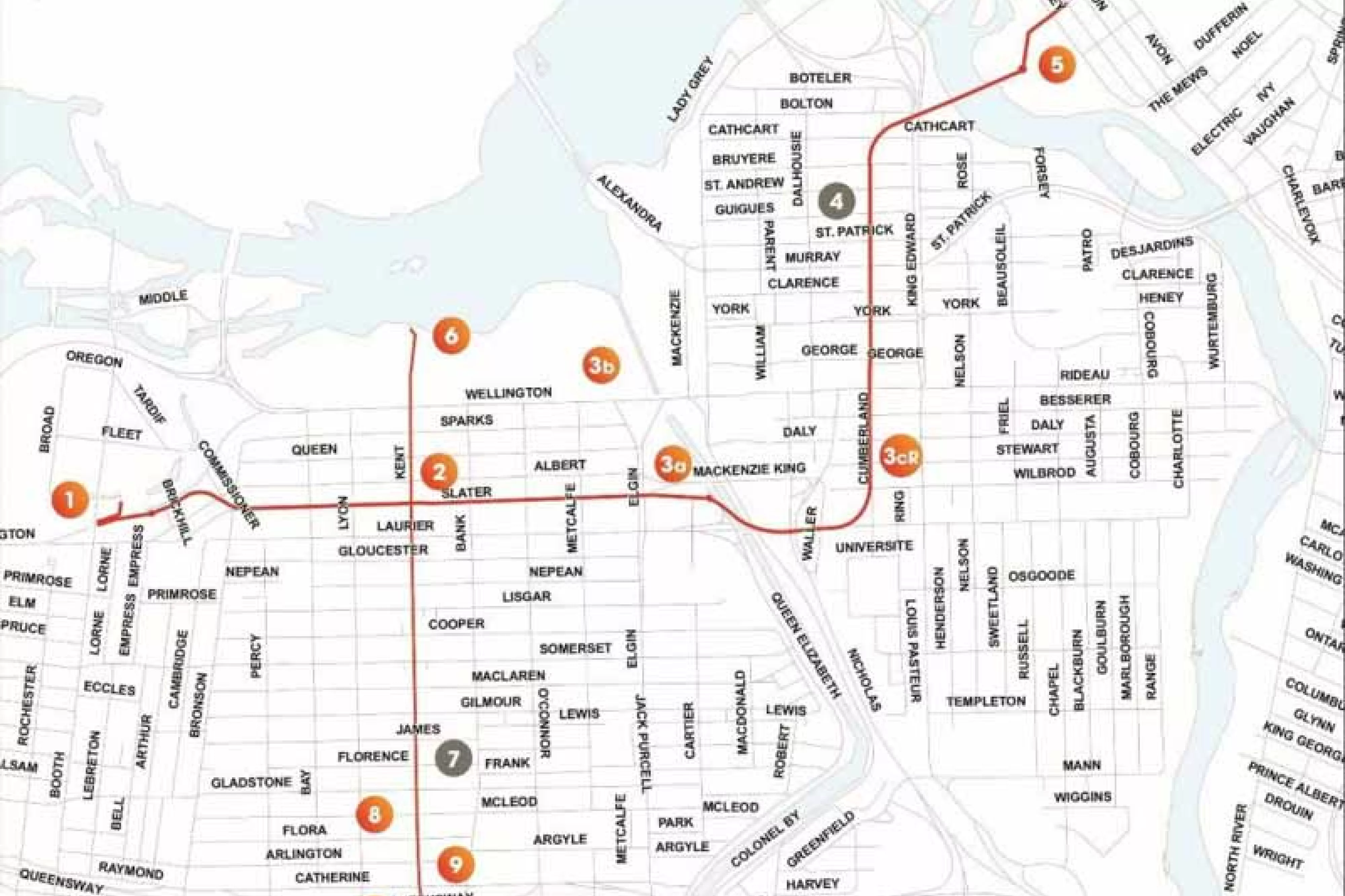 Map of Ottawa sewage tunnels