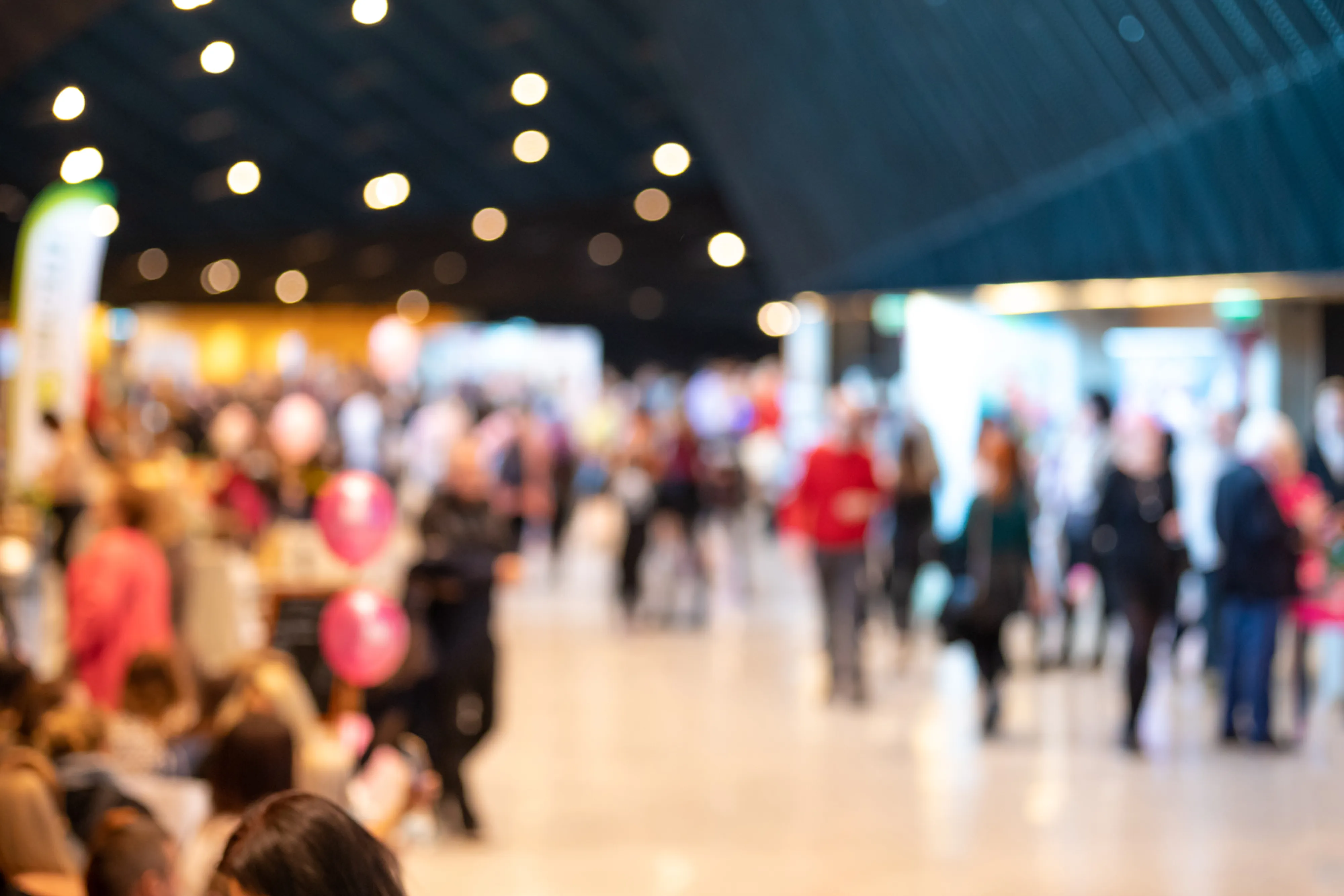 Trade show blurred