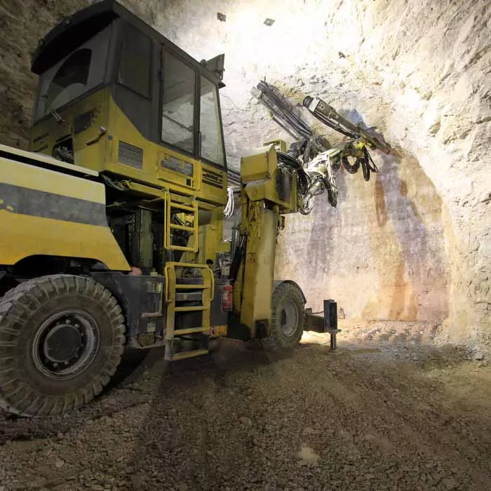 Large machine does underground mining work