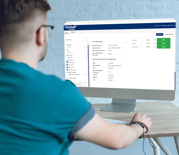 Checking an event report on Vantyx on a computer