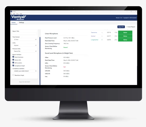 A computer with a screen shot of Vantyx