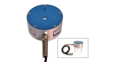 Minimate Pro VDV Geophone with an insert showing the spikes